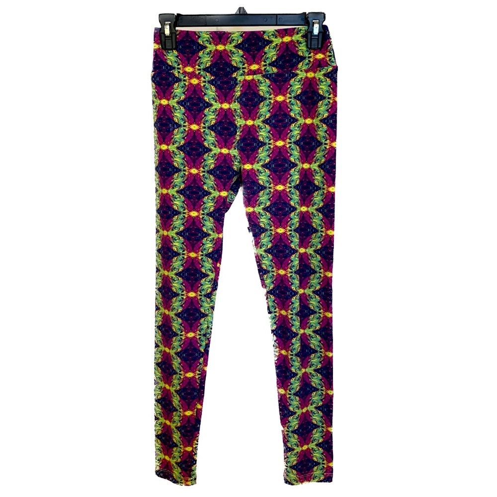 LulaRoe‎ Multicolor Leggings - OS - One Size - Pink/Magenta/Green/Yellow/Blue